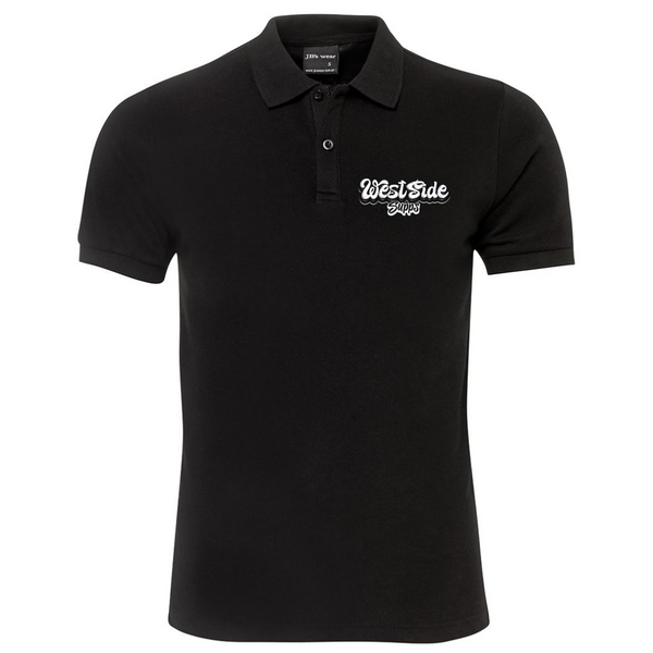 2FTP JBs Fitted Polo…..Print L/C West Side Supps Logo….JB