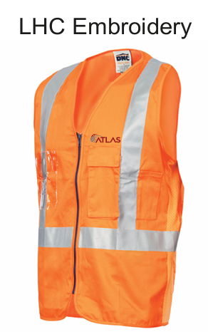 3810 Day/Night Cross Back Cotton Safety Vest…Emb Atlas Logo L/C….DNC/Emb