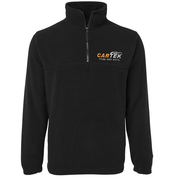 3PH ½ Zip Polar Fleece Black …Emb Cartek Logo L/C & Back….JBS/JSE