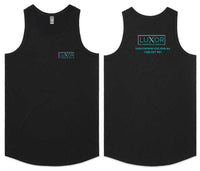 Mens Authentic Singlet....Embroidered Luxor Logo L/C and 2 col Print Back Back....AS/Emb/DMH