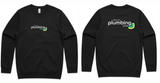 5130 Black United Crew....3 Colour Print Mid Chest & 3 Colour A4 Print Back APTS Logo....AS/DMH