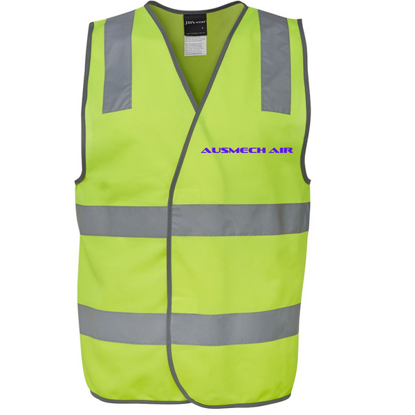 6DNSV Hi Vis (D+N) Safety Vest…Emb Ausmech Air Logo L/C....JBs/Emb