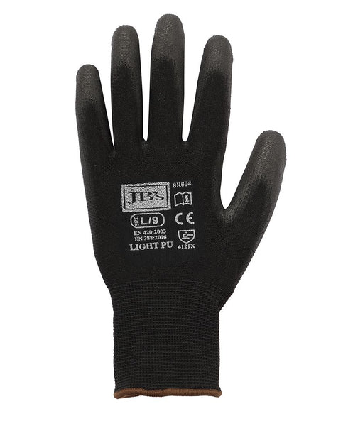 8R004 Black Light Pu Breathable Glove (12 Pack)….JBs