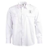 Epaulette Long Sleeve-Unisex White Business Shirt....with L/C Logo