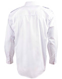 Epaulette Long Sleeve-Unisex White Business Shirt....with L/C Logo