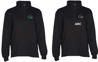 1/2 Zip Fleece Sweat Top Kids...Embroidered AAA L/C  and Screen print back....Shi/Emb/DMH