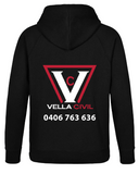 FL07 WARM HUG Fleecy Hoodie Men's….with Emb Vella Civil Logo L/C & Printed Vella Civil Logo on Back…Shi/ZHE/BJM