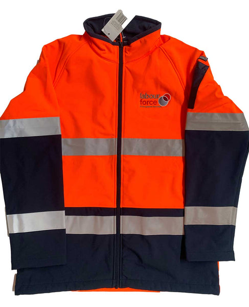 Hi Vis |D+N| Softshell Jacket....Embroidered LabourForce Logo L/C....JB/Emb