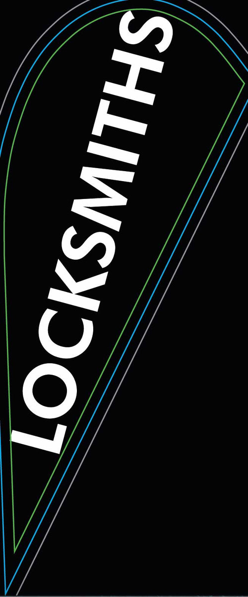 Teardrop Banner 2300mm High Double sided....With Heavy Duty Base...ES ...