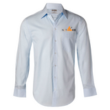 M7100L Men's Self Stripe Long Sleeve Shirt….with Emb NetAce Logo L/C…Shi/Emb