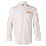 M7100L Men's Self Stripe Long Sleeve Shirt….with Emb NetAce Logo L/C…Shi/Emb