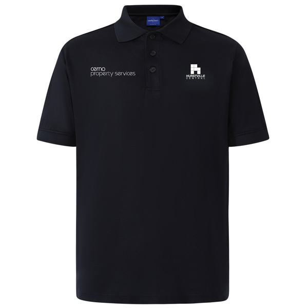 PS33 Victory Polo Men's….Emb Hurstville Central Logo L/C & Emb Cerno Property Logo R/C…Shi/Emb