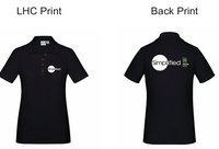 P815LS Ladies Aero Short Sleeve Polo….with Printed Simplified Logo L/C & Back….FB/BJM