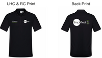 P815MS Mens Aero Short Sleeve Polo….with Printed Simplified Logo L/C & Back & RC Name "Warren 25 Year Experience"….FB/BJM