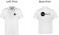 P206MS Mens Action Short Sleeve Polo….with Printed Simplified Logo L/C & Back….FB/BJM