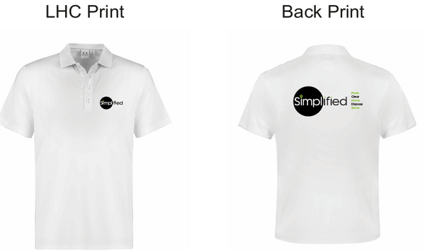 P206MS Mens Action Short Sleeve Polo….with Printed Simplified Logo L/C & Back….FB/BJM
