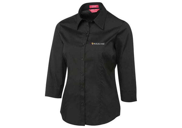 JB's Ladies Urban 3/4 Poplin....Embroidered Buildland Logo L/C....JB's/Emb