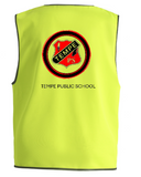 SW02A Hi-Vis SAFETY VEST Adult...with Printed Tempe Public School Logo on Back....Shi/BJM