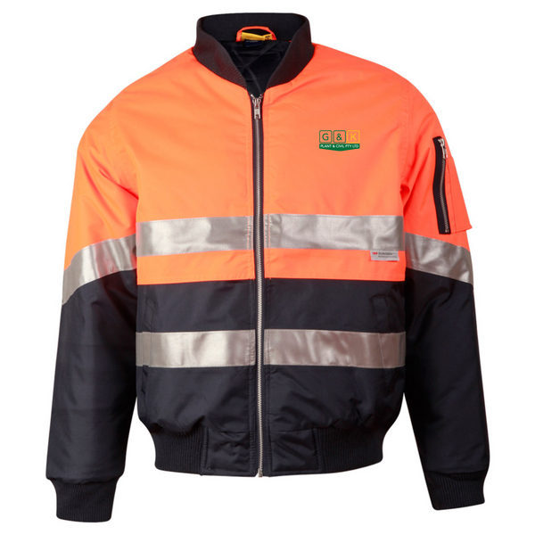 SW16A Hi-Vis Two Tone Flying Jacket…with LC Embroidered G&K Plant & Civil Logo…Shi/ZHE
