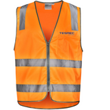 SW40 Vic Rail Hi Vis Safety Vest…print Tesmec Logo L/C…..Shi/BJM
