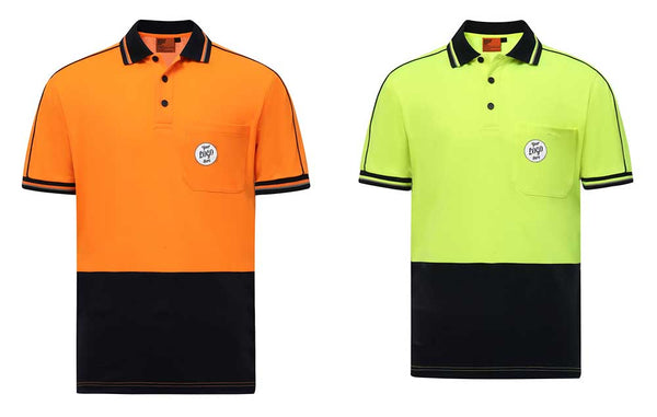 Hi Vis Sustainable Cool Breeze Safety Polo S/S....Printed 1 Col Logo L/C....BJM/BJM