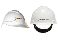 Tuffgard Hard Hat Vented Ratchet Harness....Power Stick Buildland  Logo Front & Back....PW/BJM