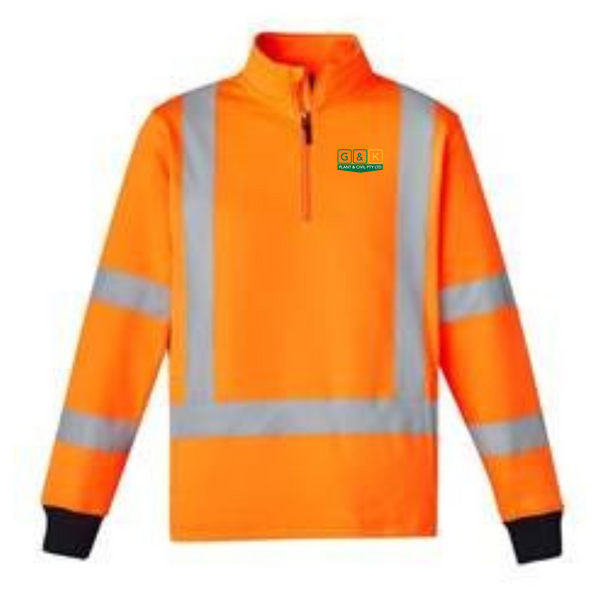 ZT660 Unisex Hi Vis X Back Rail Jumper…with LC Embroidered G&K Plant & Civil Logo…Syz/ZHE