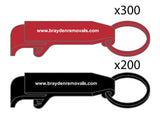 Aluminium Keyring Bottle Opener....Engraved www.braydenremovals.com....PS