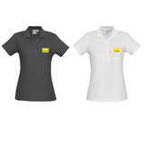 P400LS Womens Crew Short Sleeve Polo…Embroidered Ray White Logo L/C....FB/Emb