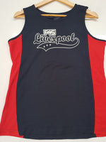 Ladies TEAMMATE Singlets Navy/Red....Printed 1 Colour Front F45....Shi/DMH