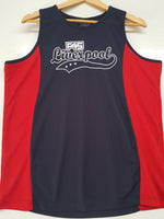 TruDry TEAMMATE Contrast Singlet Navy/Red....Printed 1 Colour Front F45....Shi/DMH