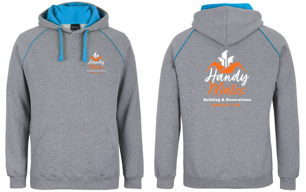 Kids & Adults Contrast Fleecy Hoodie....Printed 2 Colour L/C & A4 size back.....JB's/DMH