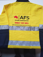 LONG SLEEVE SAFETY SHIRT Y/N....embroidered AFS Logo L/C & Back....Shi/Emb