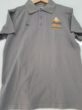 Unisex Adults Plain Cotton Polo Grey....2 Colour Printed A4 size Back & L/C. Embroidered Name R/C....PNW/DMH