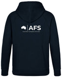 Fleecy Hoodie Men's....Powerprint 1 Col AFS Logo L/C & Back....Shi/Js