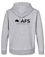 Fleecy Hoodie Men's....Powerprint 1 Col AFS Logo L/C & Back....Shi/Js