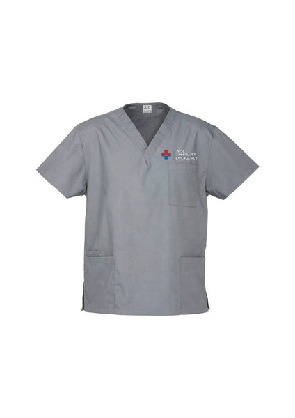 Unisex Classic Scrubs Top....Embroidered Wise Medic Logo L/C....FB/Emb