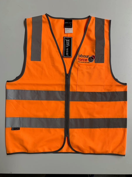 Vic Rail |D+N| Safety vest O/N....Embroidered LabourForce Logo L/C....JB/Emb