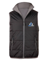 Versatile Vest Men's Black/Grey...2 Colour Embroidered Eternal logo L/C....Shi/Emb