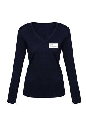 Navy Ladies Milano Pullover.....with SKG embroidery L/C....FB/Emb