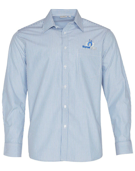 Men's Balance Stripe Long Sleeve Shirt....2 Colour Embroidered Eternal logo L/C....Shi/Emb