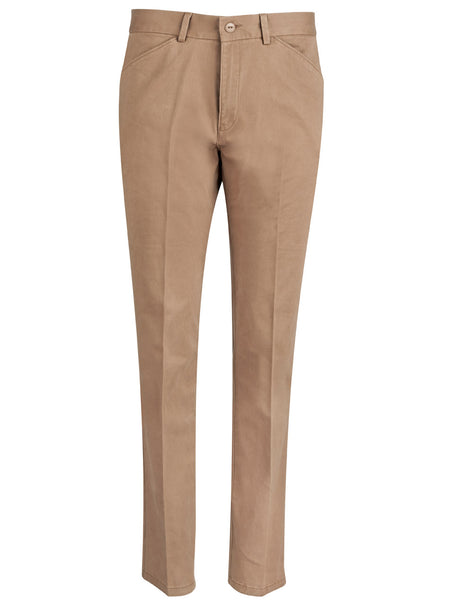 Ladies Stretch Cotton Chino Pants Toffee....Shi