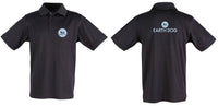 Mens Cotton Back S/S Polo Black....Digital transfer BX Logo L/C and Back....BJM/Bj