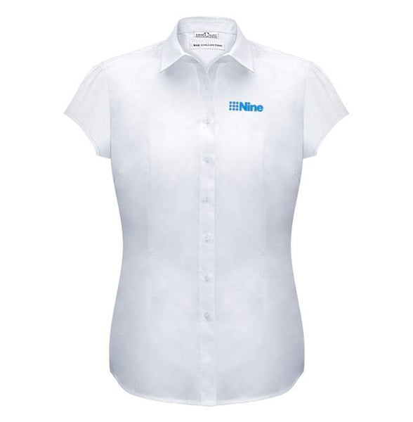 Ladies Euro Short Sleeve Shirt....with Channel Nine Logo L/C....Biz/Emb