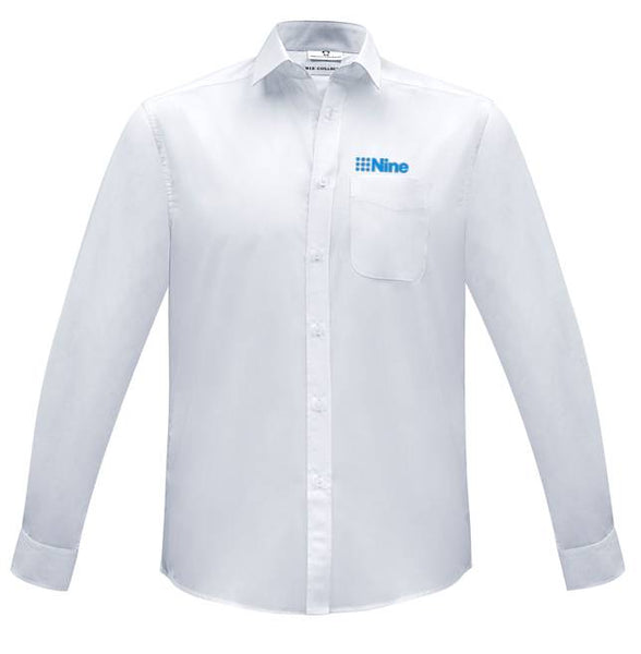 Ladies Euro Long Sleeve Shirt....with Channel Nine Logo L/C....Biz/Emb