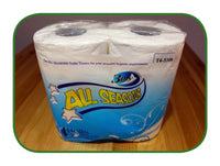 3Ply All Season 300's Toilet Paper x 4 Rolls...12 Packs per Carton....St