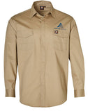 Mens Stretch Work Shirt....Forton Logo L/C....Shi/Emb