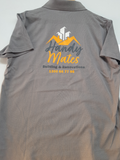 Unisex Adults Plain Cotton Polo Grey....2 Colour Printed A4 size Back & L/C. Embroidered Name R/C....PNW/DMH